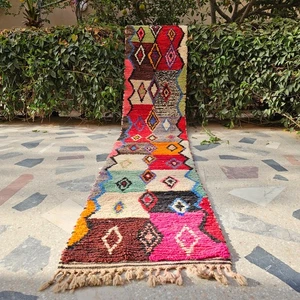 Alfombra de corredor marroquí vintage, alfombra de pasillo corredores, alfombra de corredor de lana, alfombra boujaad - Imagen 1 de 10