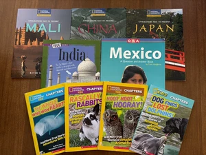 National Geographic Chapters & Places Book Lot of 9 Non-fiction books for kids - Imagen 1 de 5