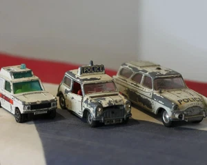 Vintage Diecast Police Vehicles  Corgi and Dinky  1960s Range Rover, Mini,zephyr - Picture 1 of 6