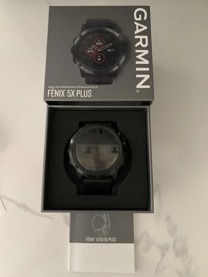 Garmin Fenix 5X Plus 51mm Cassa Nero Zaffiro con Cinturino Nero Orologio GPS - Immagine 1 di 1