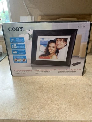 Coby 8 Digital Photo Frame DP852-1G with Multimedia Playback 1GB Memory - Image 1 of 4