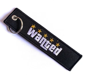 NEW Jet Tag Key Chain "Wanted 5 Stars" Car Guy - Keychain Cars Trucks Gift - Foto 1 di 1