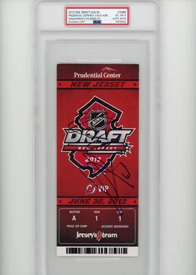 Nathan MacKinnon & Seth Jones Autographed Authentic 2013 NHL Draft Ticket PSA - Image 1 of 2