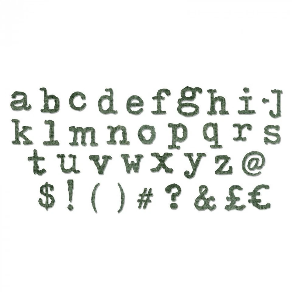 Sizzix Bigz XL Alphabet Typo Lower Stanzschablone Kleinbuchstaben