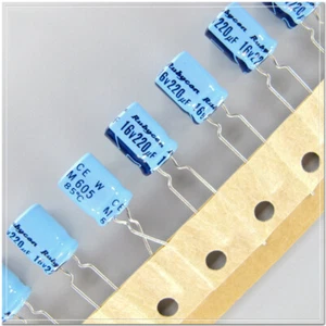 Rubycon TWSS (CEW) series 220uF/16V220uF audio capacitor 8X11.5mm 85℃ - Picture 1 of 2