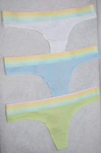 Lote 3 Nuevas Bragas Tanga Cintura Arco Iris Victoria's Secret S Pequeñas - Imagen 1 de 6