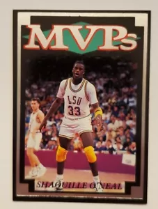 Tarjeta prototipo Shaquille O'Neal LSU 1992 MVPs revista inserto - Imagen 1 de 6