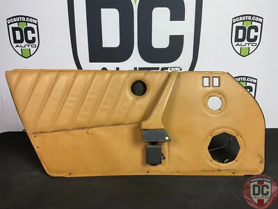 1987-1989 Porsche 911 Carrera Left Leather Door Panel Cashmere Beige 125498 - Image 1 of 4