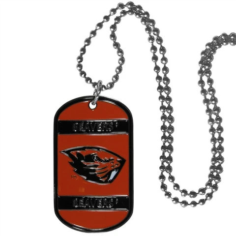 Oregon State Beavers Dog Tag Necklace NCAA Fan Neck Ball Chain College Sports Cover