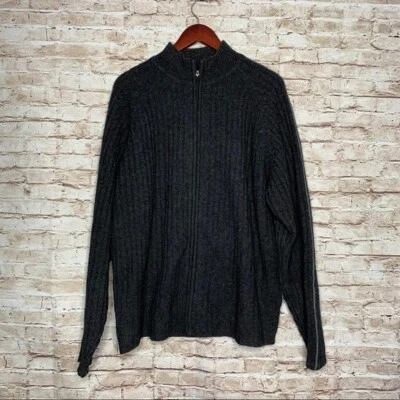 Horny Toad mens ribbed full zip cardigan Sz XL men light jacket pure wool - Image 1 of 4