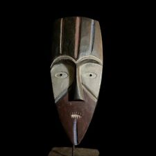 African Mask Lega Passport Mask Congo Wood Ceremonial Wall Hanging-G1031