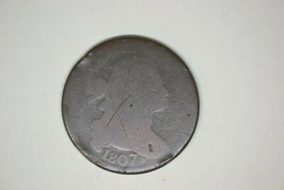 1807/6 Draped Bust Large Cent- G/AG with obverse scratches. - Image 1 of 4