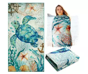 Quick Dry Microfiber Beach Towel 30x60 Sandproof Pool & Travel Sports Blanket - Picture 1 of 8
