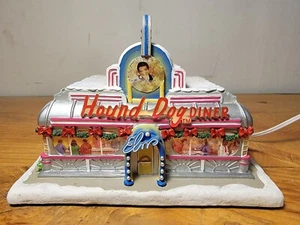 "Hawthorne Village Elvis Presley "HOUND DOG DINER" Rock n Roll Village ~CERTIFICADO DE AUTENTICIDAD ~ COMO NUEVO~ - Imagen 1 de 15