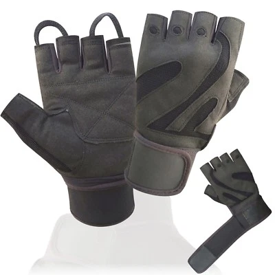 PRIME LEATHER Pss Finger Weniger Gewicht Lifting Gepolstert Palm Handschuhe Handgelenk 110