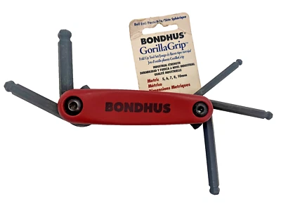 BONDHUS BALL END FOLDING HEX KEY WRENCH SET 12897 5mm-10mm NEW OLD STOCK - Image 1 of 2