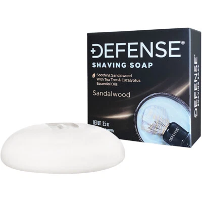 Defense Soap 3.5 oz. Sandalwood Premium Shaving Bar Soap - Image 1 of 2