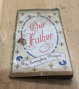 Vintage Miniatur Gebetbuch klein Vaterunser Mein Alltagsgebet - Bild 1 von 8