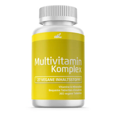 Multivitamine + Mineralien A-Z - 365 Tabletten Jahresvorrat Multivitamin vegan - Bild 1 von 4