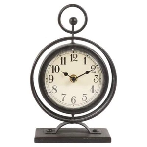 Small Vintage Metal Desk Clock, Decorative Table Clock for Living Room Decor,... - Picture 1 of 7