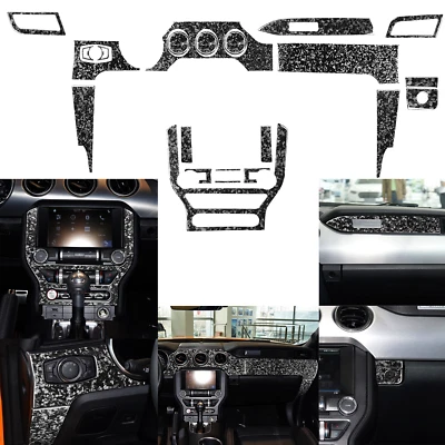 27Pcs For Ford Mustang 2015-2019 Forged Carbon Fiber Interior Dashboard Full Set - Image 1 of 4