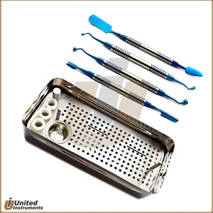 Dental Implant PRF Instruments Set Of 4 Compactor Spoon Carrier and PRF GRF Box - Picture 1 of 7