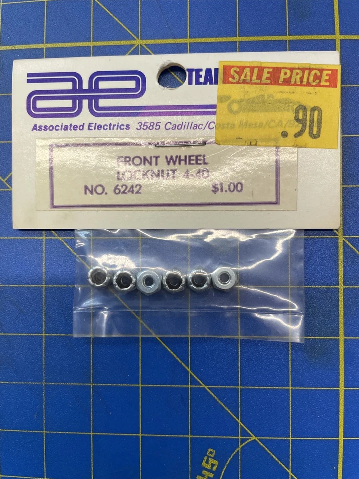 Team Associated 6242 Front Wheel Locknuts 4-40 RC10 T3 Worlds RC Part B3  - Image 1 of 1