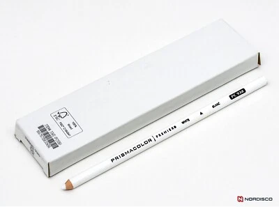 Prismacolor Premier PC938 3365 White Colored Pencils, Soft Core, Box of 12