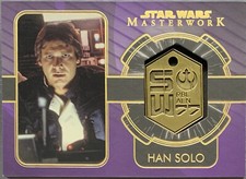 2020 Star Wars Masterwork HAN SOLO Rebel Alliance Dog Tag Purple 42/50