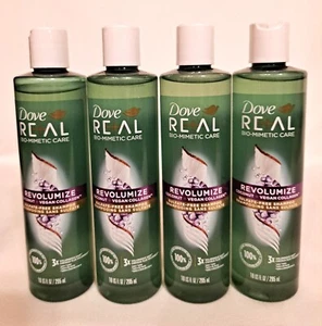 4 X 10oz Dove RE+AL BIO-MIMETIC CARE Coconut+Vegan Collagen Sulfate-Free Shamp - Picture 1 of 2