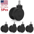 5PCS Office Chair Wheels casters 3 inch chair Wheels for Hardwood Floors