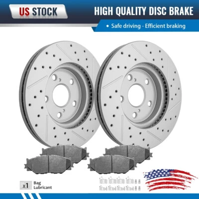 Kit de rotores e pastilhas de disco de freio dianteiro para Lexus IS250 2006 2007 2008 2014 2015 - Imagem 1 de 4