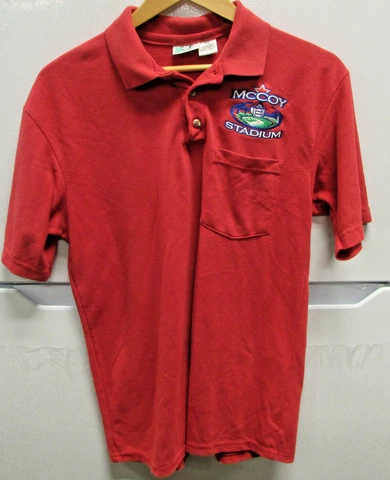 Pawsox Pawtucket Red Sox Red 3 Button Polo w/ pkt McCoy Stadium Polo Small New Cover
