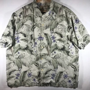 Tommy Bahama Original Fit Men's X-Large Floral 100% Silk Button Up Short Sleeve - Picture 1 of 2