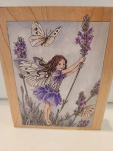 Stamps Happen Inc 90021 Lavender Flower Fairy Wood Mount Rubber Stamp - Picture 1 of 3