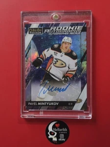 2023-24 Pavel Mintyukov Platinum /35 Rookie Auto Cosmic #R-PM RC O-Pee-Chee  - Picture 1 of 2