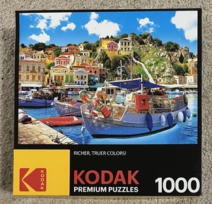 Kodak Premium Puzzle Symi mit Booten im Hafen Griechenland 1000 Teile Puzzle NEU - Bild 1 von 2