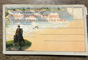 Rare Vintage Miller Brothers 101 Ranch Postcards Booklet Set - Oklahoma Cowboys - Picture 1 of 8