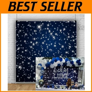 Twinkle Stars Dark Blue Background - Photo Studio Prop - Picture 1 of 8