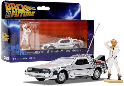 RITORNO FUTURO DELOREAN Modello FIGURA Doc Brown Scala 1/36 BTTF CORGI - Immagine 1 di 4