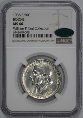 1935-S Boone Silver 50c Half Dollar NGC MS 66 CAC Approved - Image 1 of 4