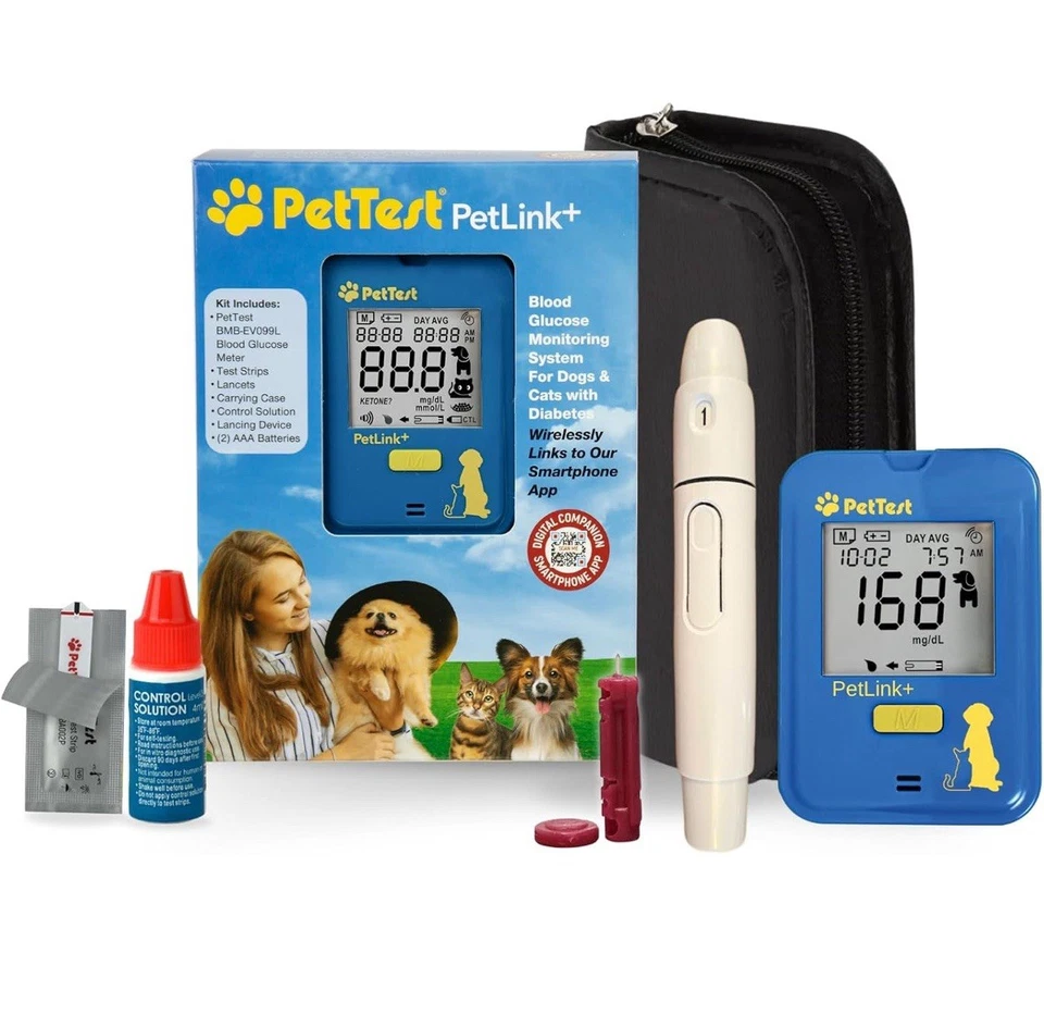 PetTest Безболезненный Набор для Мониторинга Глюкозы для Собак и Кошек, Диабетических Домашних Животных Кровь S... - Изображение 1 из 4