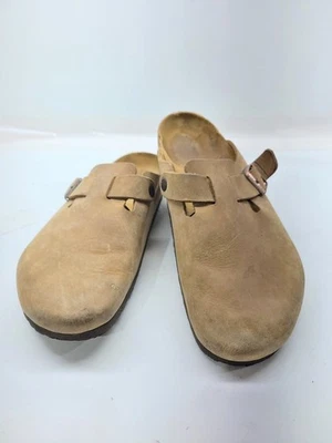 Sandalias Birkenstock Betula Boston zuecos de cuero gamuza tostado para hombre talla 11 EE. UU.: K Foto 1 de 4