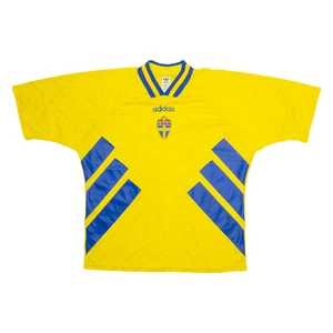 ADIDAS Sweden Football Association Mens Football Shirt Jersey Yellow USA XL - Picture 1 of 6