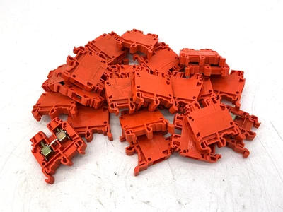 Lot of 24 ABB Entrelec 5118-M6/8-ORANGE Terminal Block 8AWG 50A 600V 5118-M6/8 - Image 1 of 4