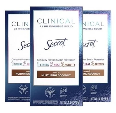 Secret Clinical Strength Antiperspirant Deodorant Women Invisible Solid Coconut - Image 1 of 4