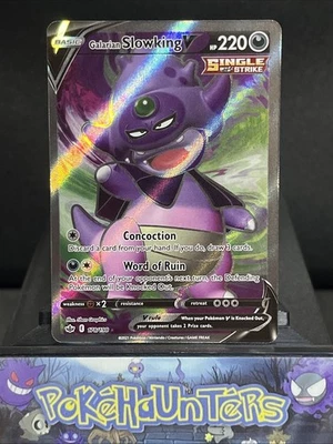 Pokemon Card Galarian Slowking V 178/198 Full Art Ultra Rare Chilling Reign NM - Image 1 of 2