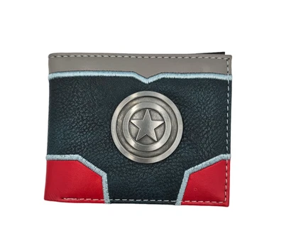 Marvel Captain America Shield Bifold Polyurethane Wallet X1747 - Image 1 of 4