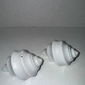 Salero y pimentero Sea Shell blanco brillante 3,5" náutico - Imagen 1 de 3