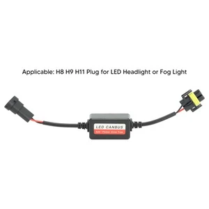 ✈ 2Pcs H8 H9 H11 LED Canbus Decoder 12V Error Anti-Flicker Decoder For LED - Picture 1 of 12